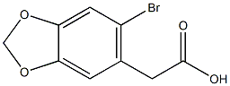 (6-BroMo-벤조[1,3]디옥솔-5-일)-아세트산 구조식 이미지