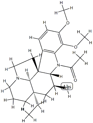 1-Acetyl-16,17-dimethoxyaspidospermidin-3α-ol Structure