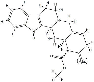 19,20-디데히드로-17-옥소요힘반-16α-카르복실산메틸에스테르 구조식 이미지