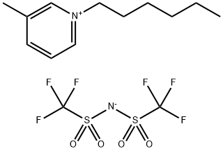 1-헥실-3-메틸-피리디늄1,1,1-트리플루오로-N-[(트리플루오로메틸)술포닐]메탄술폰아미드 구조식 이미지