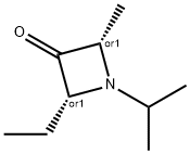 3-Azetidinone,2-ethyl-4-methyl-1-(1-methylethyl)-,(2R,4S)-rel-(9CI) Structure