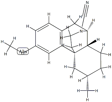3-메톡시-6α-메틸모르피난-17-카보니트릴 구조식 이미지