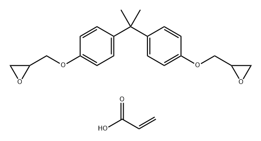 Oxirane, 2,2-(1-methylethylidene)bis(4,1-phenyleneoxymethylene)bis-, homopolymer, 2-propenoate Structure