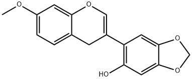 6-(7-Methoxy-γ-chromen-3-yl)-1,3-benzodioxol-5-ol Structure