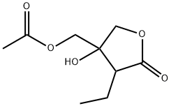 2(3H)-Furanone,4-[(acetyloxy)methyl]-3-ethyldihydro-4-hydroxy-(9CI) 구조식 이미지