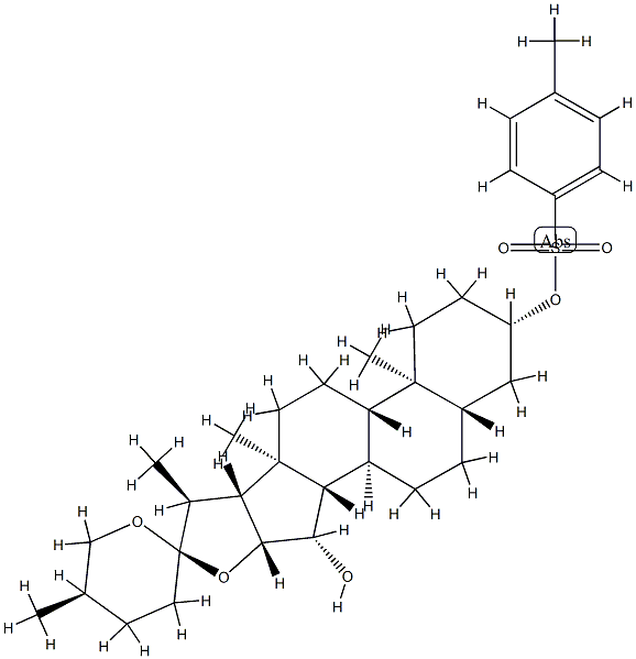 (25R)-5α-Spirostane-3β,15β-diol 3-(4-methylbenzenesulfonate) 구조식 이미지