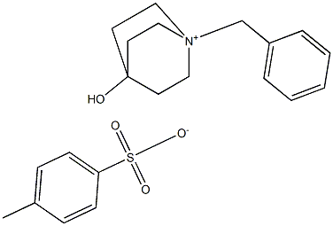 1-Azoniabicyclo[2.2.2]octane, 4-hydroxy-1-(phenylMethyl)-, 4-Methylbenzenesulfonate (1:1) 구조식 이미지