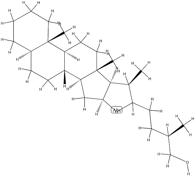 (20β,25R)-5α-푸로스탄-26-올 구조식 이미지