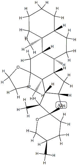 (25R)-5α-Spirostan-12-one 1,2-ethanediyl acetal Structure