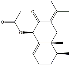 (1R)-1-Acetoxy-3,4,4a,5,6,7-hexahydro-4aβ,5β-dimethyl-3-(1-methylethylidene)-2(1H)-naphthalenone Structure