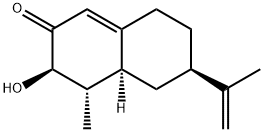 (3R)-4,4aβ,5,6,7,8-Hexahydro-3-hydroxy-4β-methyl-6α-isopropenylnaphthalen-2(3H)-one 구조식 이미지