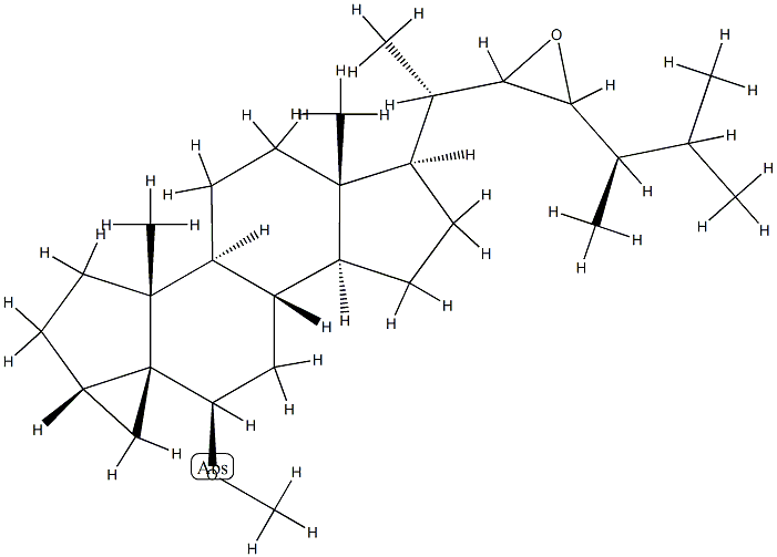 22,23-에폭시-6β-메톡시-3β,5α-시클로에르고스탄 구조식 이미지