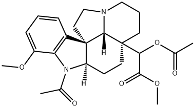 1-Acetyl-20-acetyloxy-17-methoxyaspidospermidin-21-oic acid methyl ester Structure