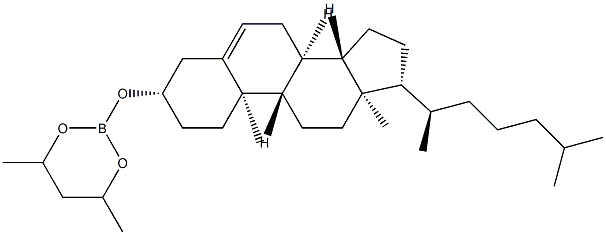 2-[(Cholest-5-en-3β-yl)oxy]-4,6-dimethyl-1,3,2-dioxaborinane Structure