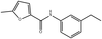 2-Furancarboxamide,N-(3-ethylphenyl)-5-methyl-(9CI) Structure