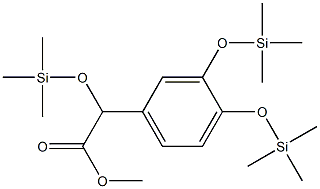 α,3,4-트리스(트리메틸실록시)벤젠아세트산메틸에스테르 구조식 이미지