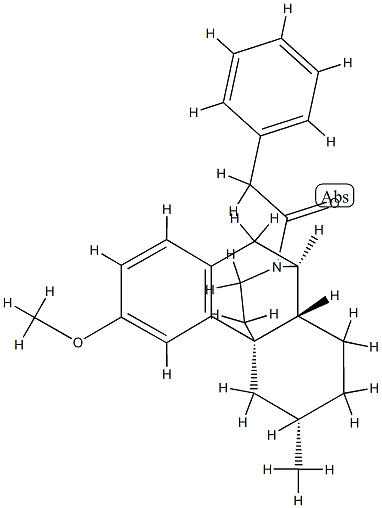 3-메톡시-6α-메틸-17-(페닐아세틸)모르피난 구조식 이미지