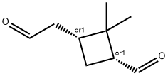 사이클로부탄아세트알데히드,3-포르밀-2,2-디메틸-,(1R,3R)-rel-(9CI) 구조식 이미지