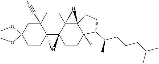 3,3-Dimethoxy-5β-cholestane-5-carbonitrile Structure