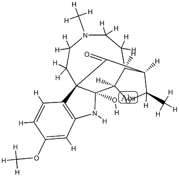 (14β,16β,19R)-16,19-Epoxy-2-hydroxy-11-methoxy-4-methyl-3,4-secocondyfolan-3-one 구조식 이미지