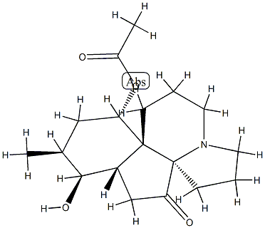 (8S)-8α-하이드록시-13β-아세톡시세라티난-5-온 구조식 이미지