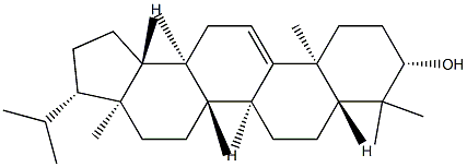 (8β,13β,14α,17β,18α,21β)-D:C-Friedo-B':A'-neogammacer-9(11)-en-3β-ol 구조식 이미지