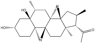 3β,5-Dihydroxy-6β,16α-dimethyl-5α-pregnan-20-one Structure