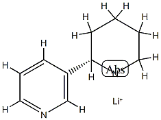 3-[(2S)-1-리티오피페리딘-2α-일]피리딘 구조식 이미지
