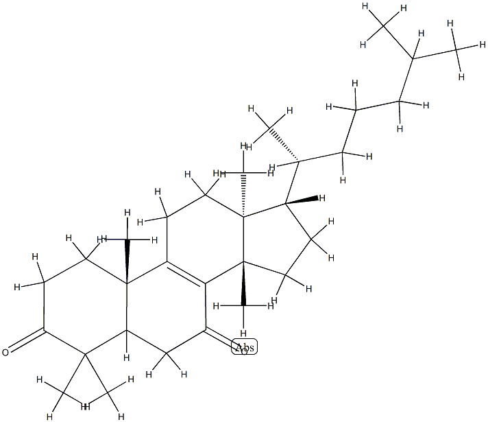 (13α,14β,17α)-5ξ-Lanost-8-ene-3,7-dione Structure