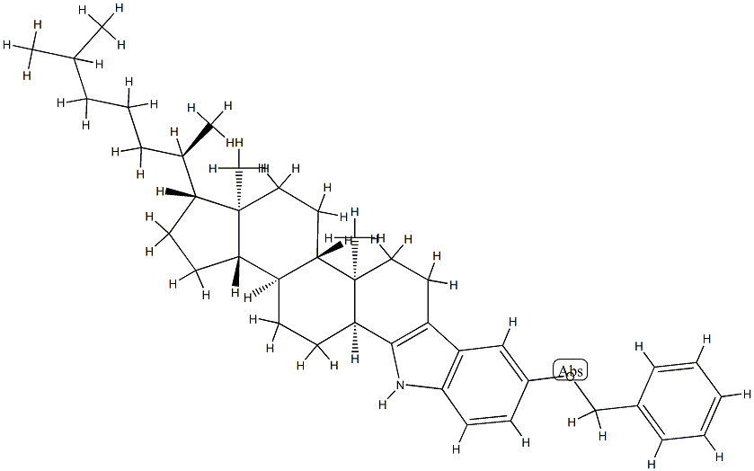 5'-Phenylmethoxy-1'H-5β-cholest-3-eno[4,3-b]indole 구조식 이미지