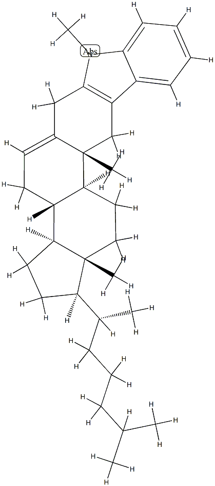 1'-Methyl-1'H-cholest-2-eno[3,2-b]indol-5-ene Structure