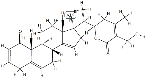 (22R)-17,22,27-Trihydroxy-1-oxoergosta-2,5,14,24-tetren-26-oic acid δ-lactone 구조식 이미지