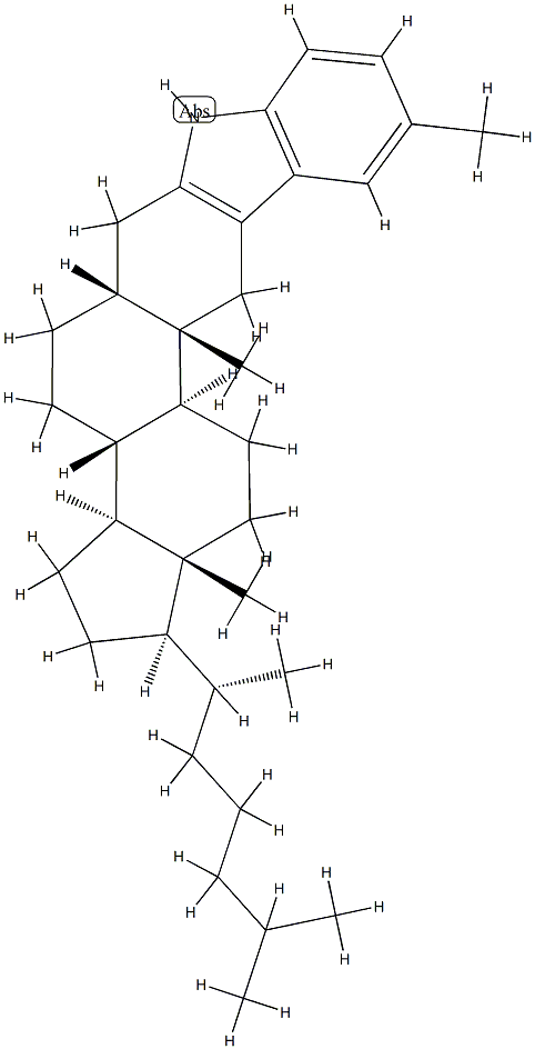 5'-Methyl-1'H-5β-cholest-2-eno[3,2-b]indole 구조식 이미지