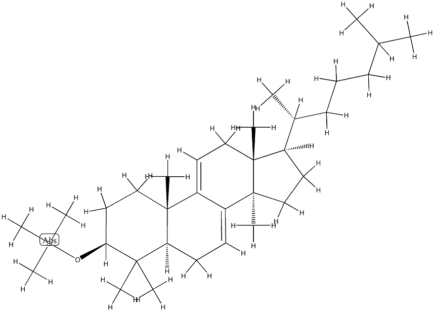 3β-트리메틸실릴옥시라노스타-7,9(11)-디엔 구조식 이미지