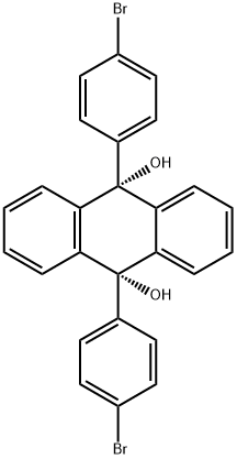 9β,10β-Bis(4-bromophenyl)-9,10-dihydroanthracene-9α,10α-diol 구조식 이미지