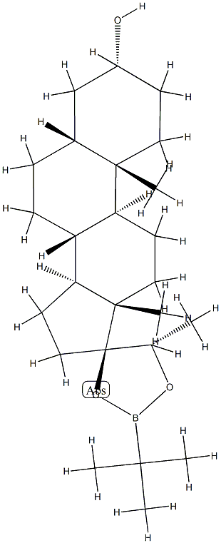 (17S,20S)-17,20-[(tert-Butylboranediyl)bis(oxy)]-5β-pregnan-3α-ol Structure