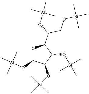 1-O,2-O,3-O,5-O,6-O-Pentakis(trimethylsilyl)-α-D-galactofuranose Structure