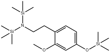 N-[2-[2-메톡시-4-(트리메틸실록시)페닐]에틸]-N-(트리메틸실릴)-α,α,α-트리메틸실란아민 구조식 이미지