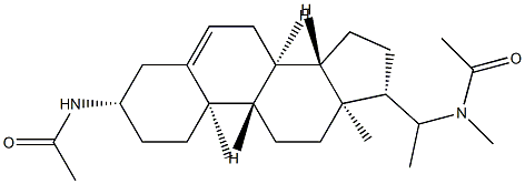 N-[3β-(아세틸아미노)pregn-5-엔-20-일]-N-메틸아세트아미드 구조식 이미지
