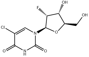 5-chloro-1-(2'-fluoro-2'-deoxyribofuranosyl)uracil Structure