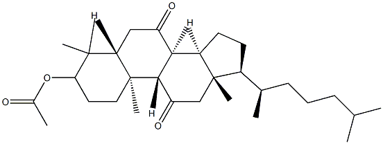 (13α,14β,17α)-3-Acetyloxylanostane-7,11-dione 구조식 이미지