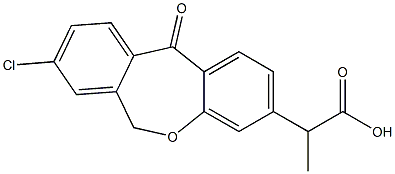 6,11-디하이드로-8-클로로-α-메틸-11-옥소디벤즈[b,e]옥세핀-3-아세트산 구조식 이미지