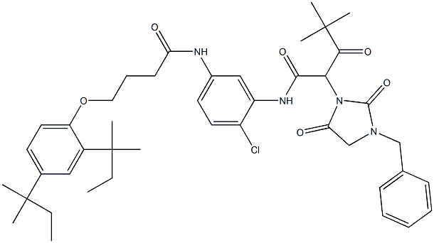 N-[5-[[4-[2,4-bis(1,1-dimethylpropyl)phenoxy]-1-oxobutyl]amino]-2-chlorophenyl]-.alpha.-(2,2-dimeth1-Imidazolidineacetamide Structure