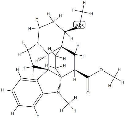 (2α,3β,5α,6β)-6-Methoxy-1-methylaspidofractinine-3-carboxylic acid methyl ester 구조식 이미지