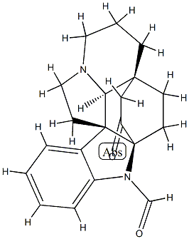 (2α,5α)-3-옥소아피도프랙티닌-1-카브알데하이드 구조식 이미지