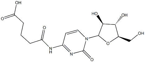 N(4)-(4-카르복시부티릴)-1-베타-아라비노푸라노실시토신 구조식 이미지