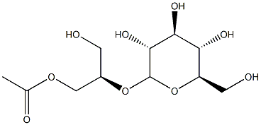 2-아세톡시-1-(하이드록시메틸)에틸β-D-글루코피라노사이드 구조식 이미지