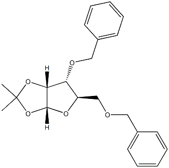 α-D-Ribofuranose, 1,2-O-(1-methylethylidene)-3,5-bis-
O-(phenylmethyl)- Structure