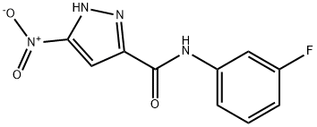 1H-Pyrazole-3-carboxamide,N-(3-fluorophenyl)-5-nitro-(9CI) Structure