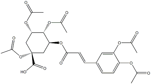 (1R)-1α,3α,4α-Tris(acetyloxy)-5β-[[3-[3,4-bis(acetyloxy)phenyl]-1-oxo-2-propenyl]oxy]cyclohexanecarboxylic acid Structure